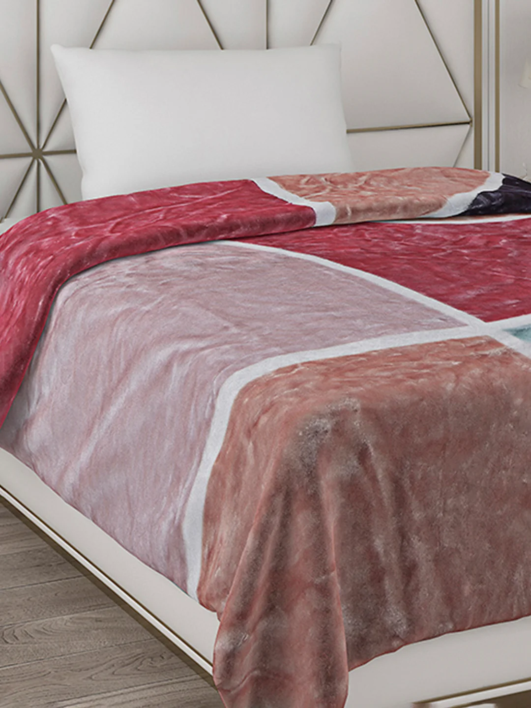 Printed Single Bed Blanket for Mild Winter -2 Ply - Image 4