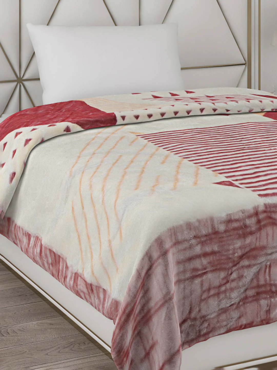 Printed Single Bed Blanket for Mild Winter -2 Ply - Image 4