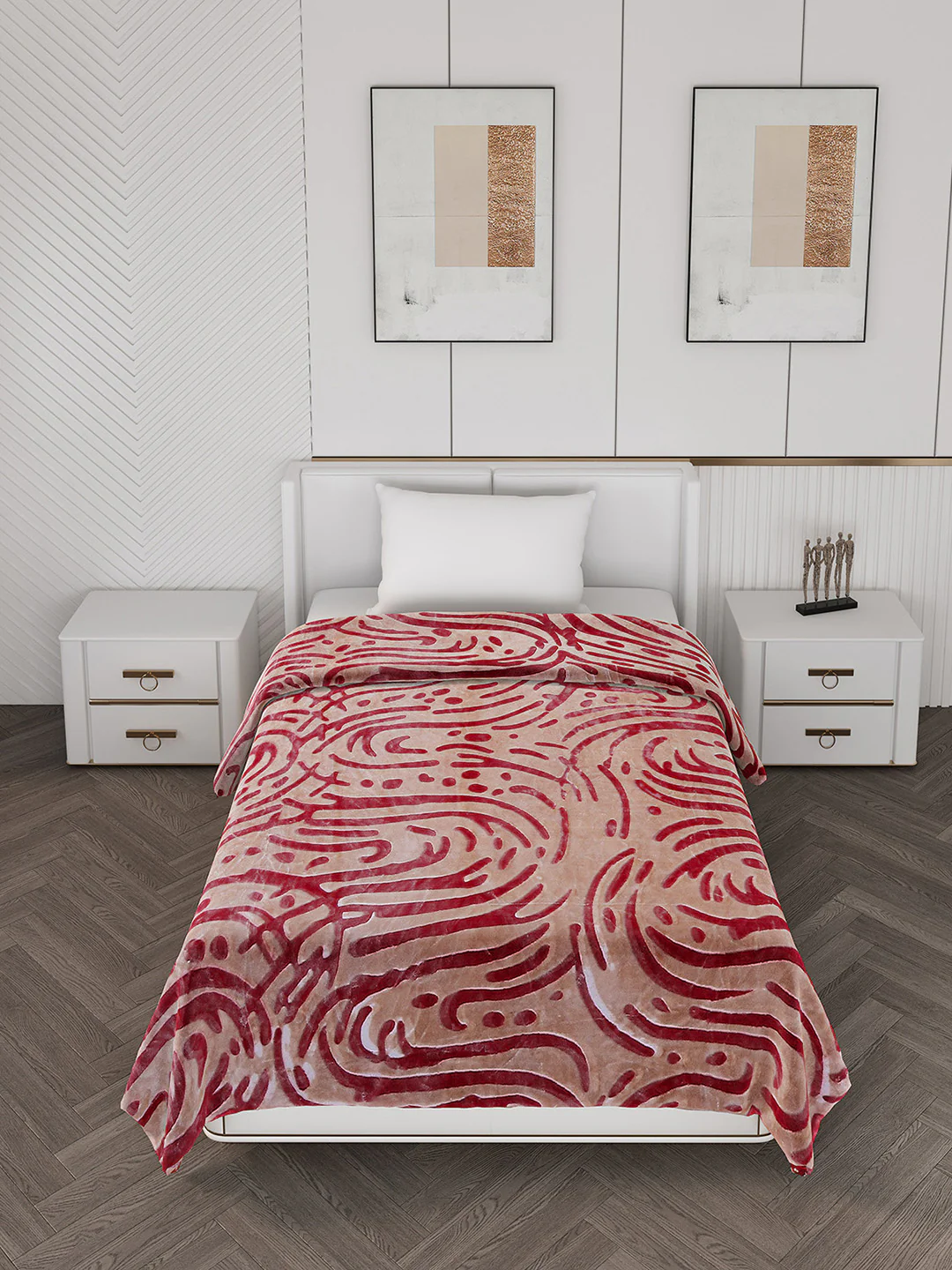 Printed Single Bed Blanket for Mild Winter -2 Ply - Image 3