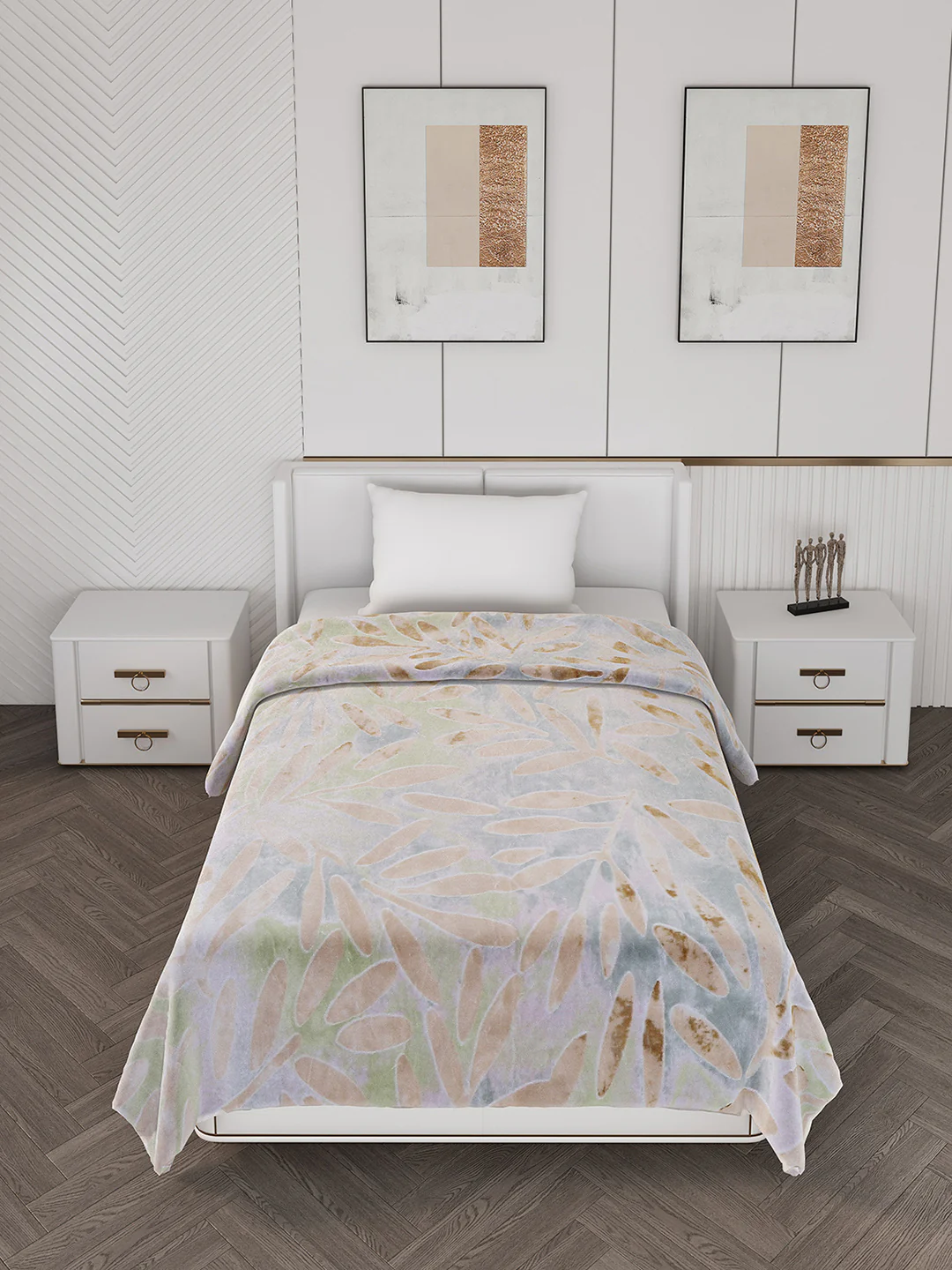 Printed Single Bed Blanket for Mild Winter -2 Ply - Image 3