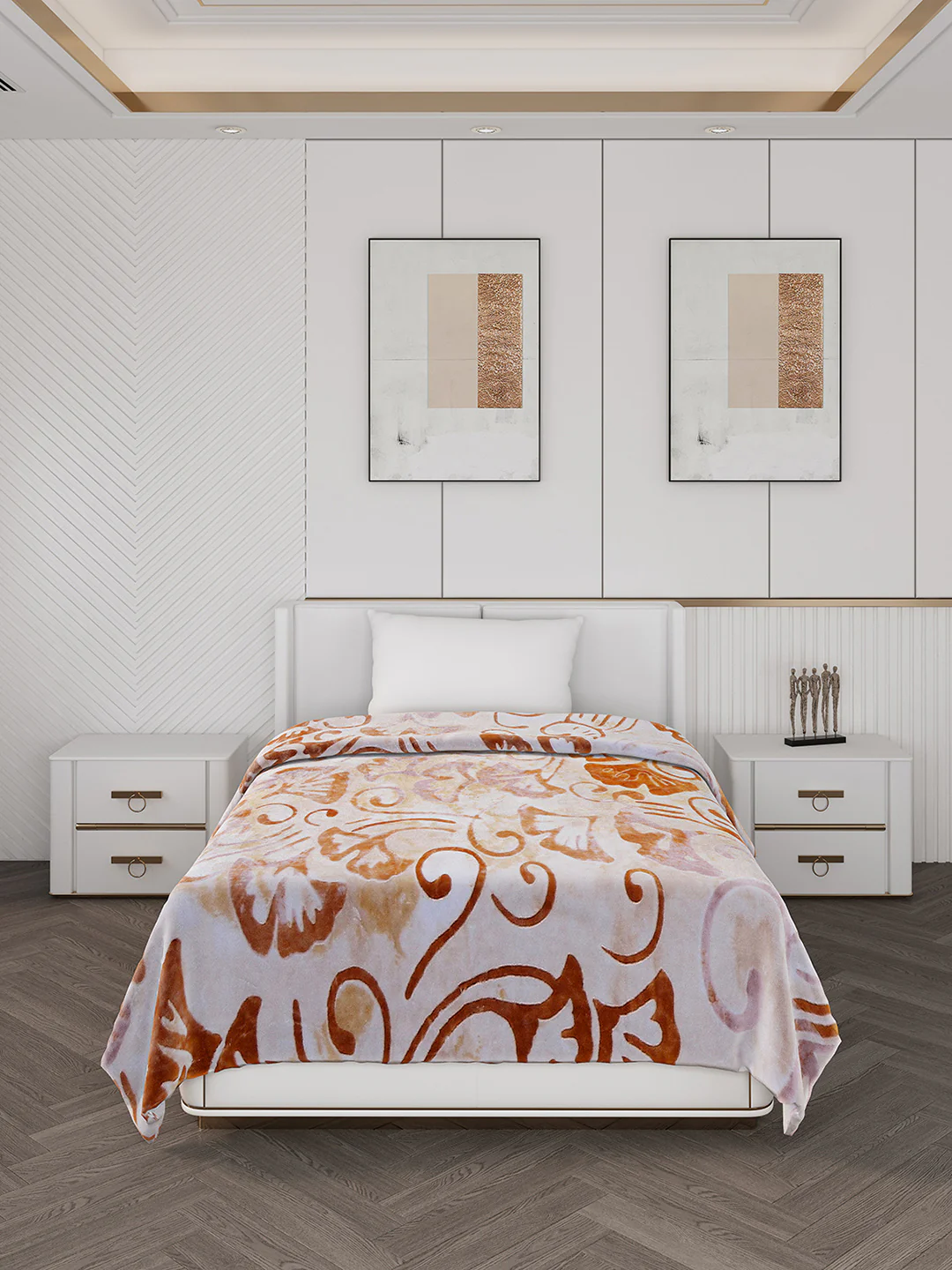 Printed Single Bed Blanket for Mild Winter -2 Ply - Image 2