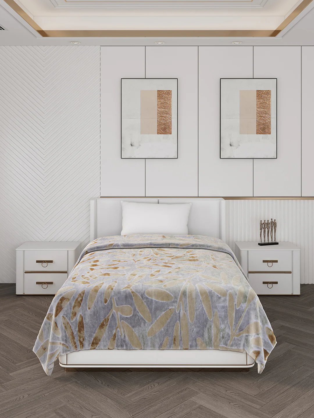 Printed Single Bed Blanket for Mild Winter -2 Ply - Image 2