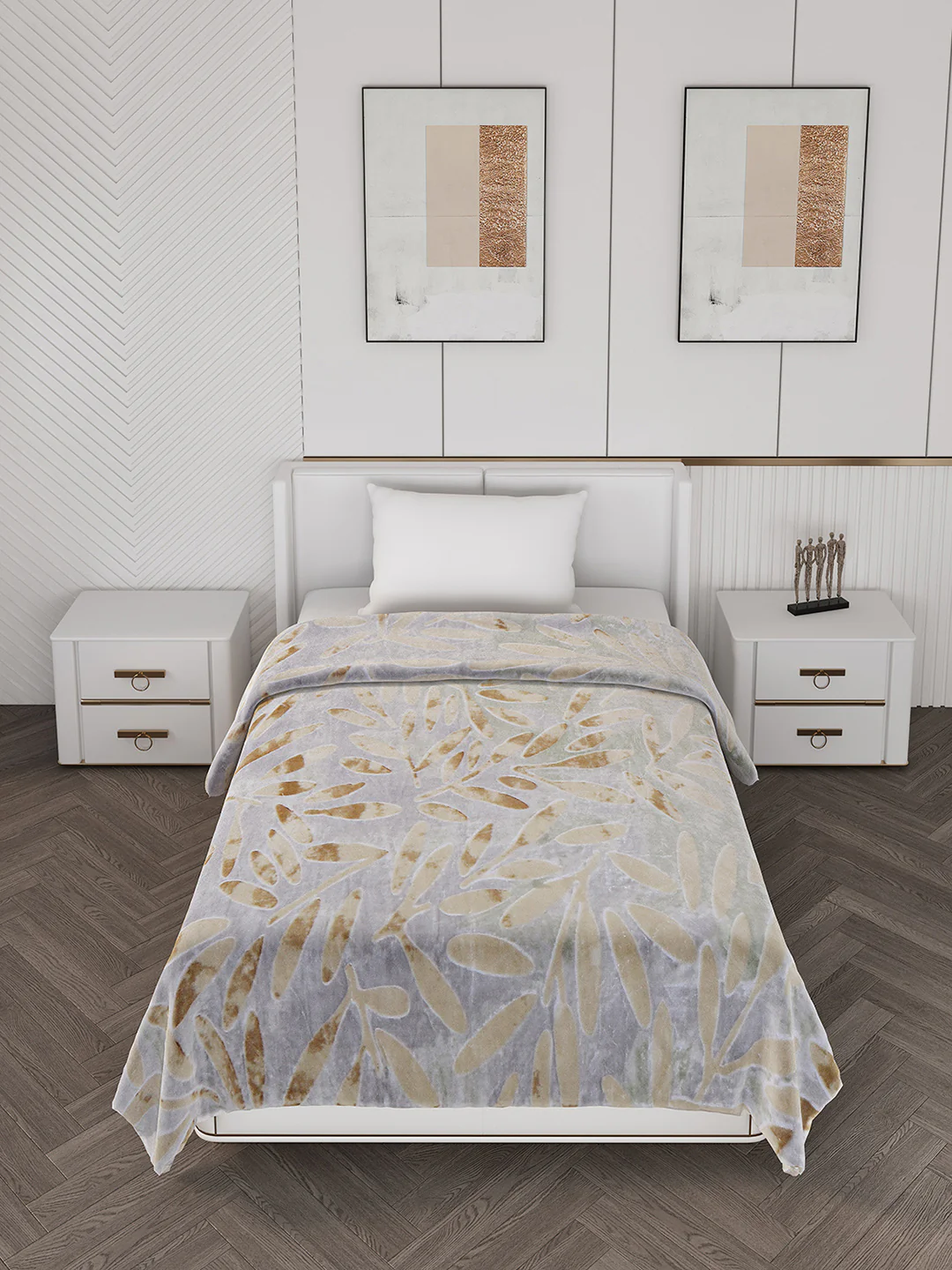 Printed Single Bed Blanket for Mild Winter -2 Ply - Image 3