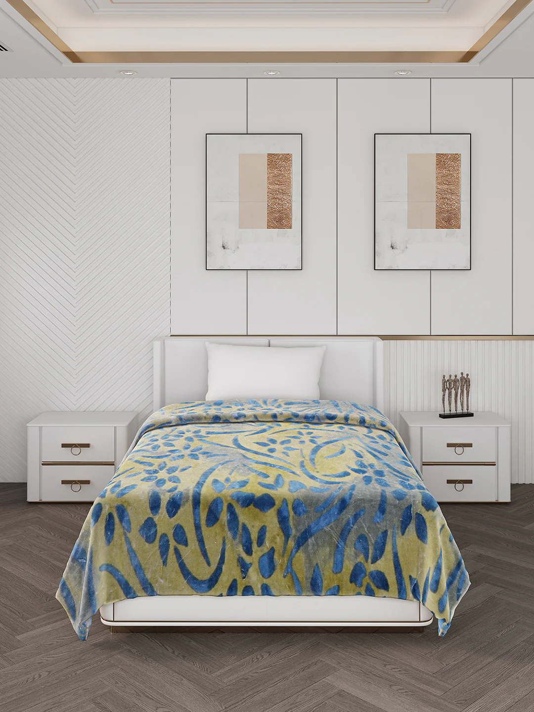 Printed Single Bed Blanket for Mild Winter -2 Ply - Image 2