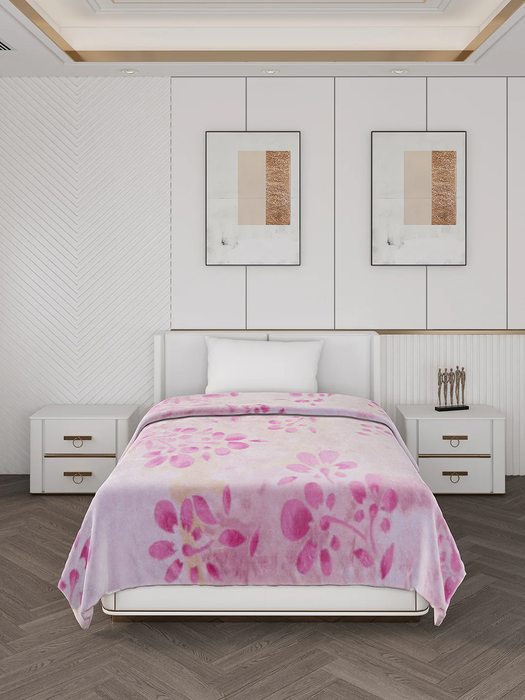 Printed Single Bed Blanket for Mild Winter -2 Ply - Image 2