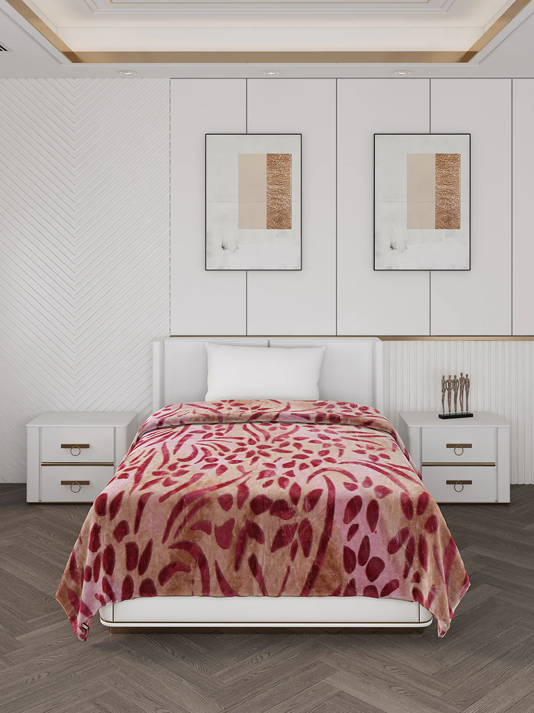 Printed Single Bed Blanket for Mild Winter -2 Ply - Image 2