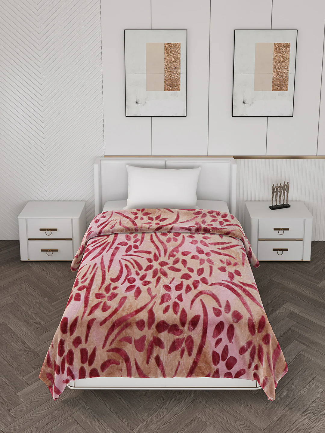 Printed Single Bed Blanket for Mild Winter -2 Ply - Image 3