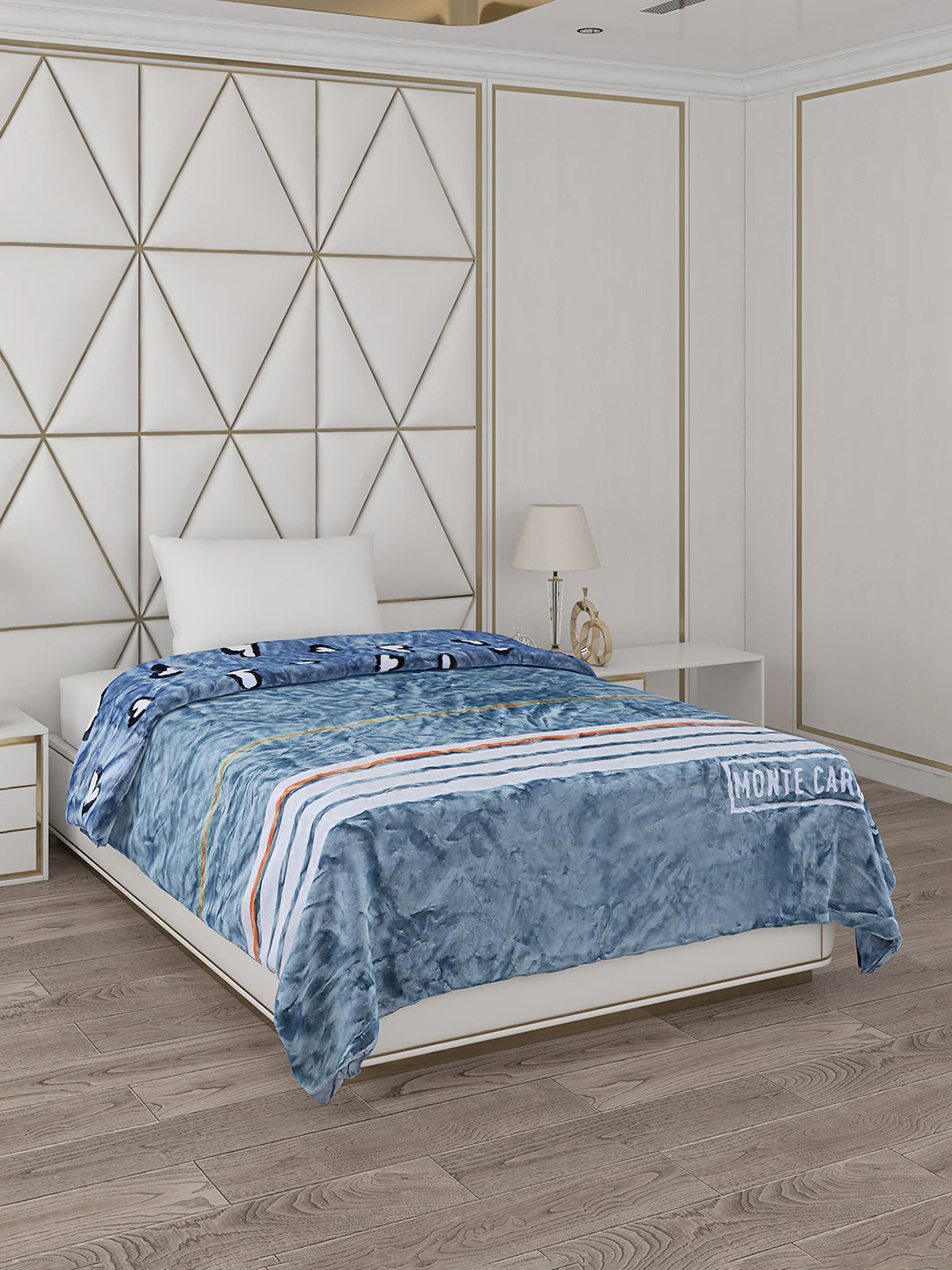 Printed Single Bed Blanket for Mild Winter -2 Ply - Image 4