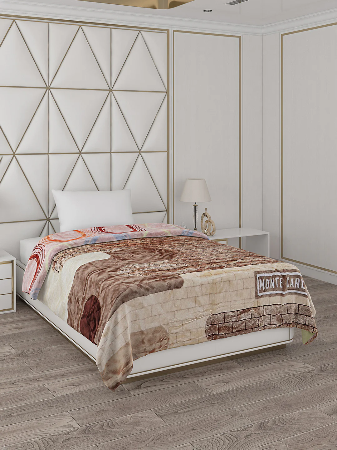 Printed Single Bed Blanket for Mild Winter -2 Ply - Image 4