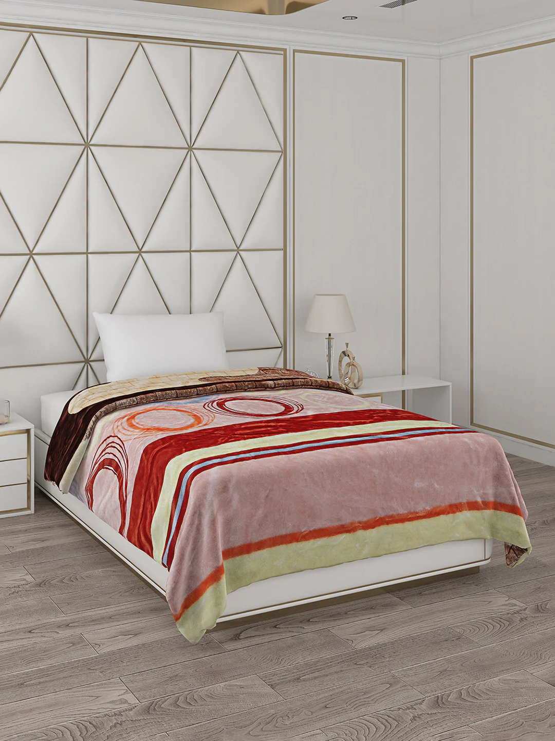 Printed Single Bed Blanket for Mild Winter -2 Ply - Image 5