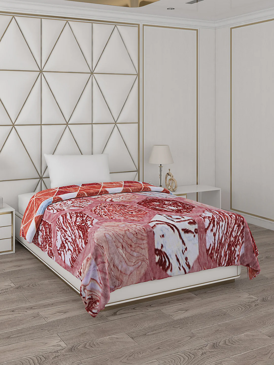Printed Single Bed Blanket for Mild Winter -2 Ply - Image 5