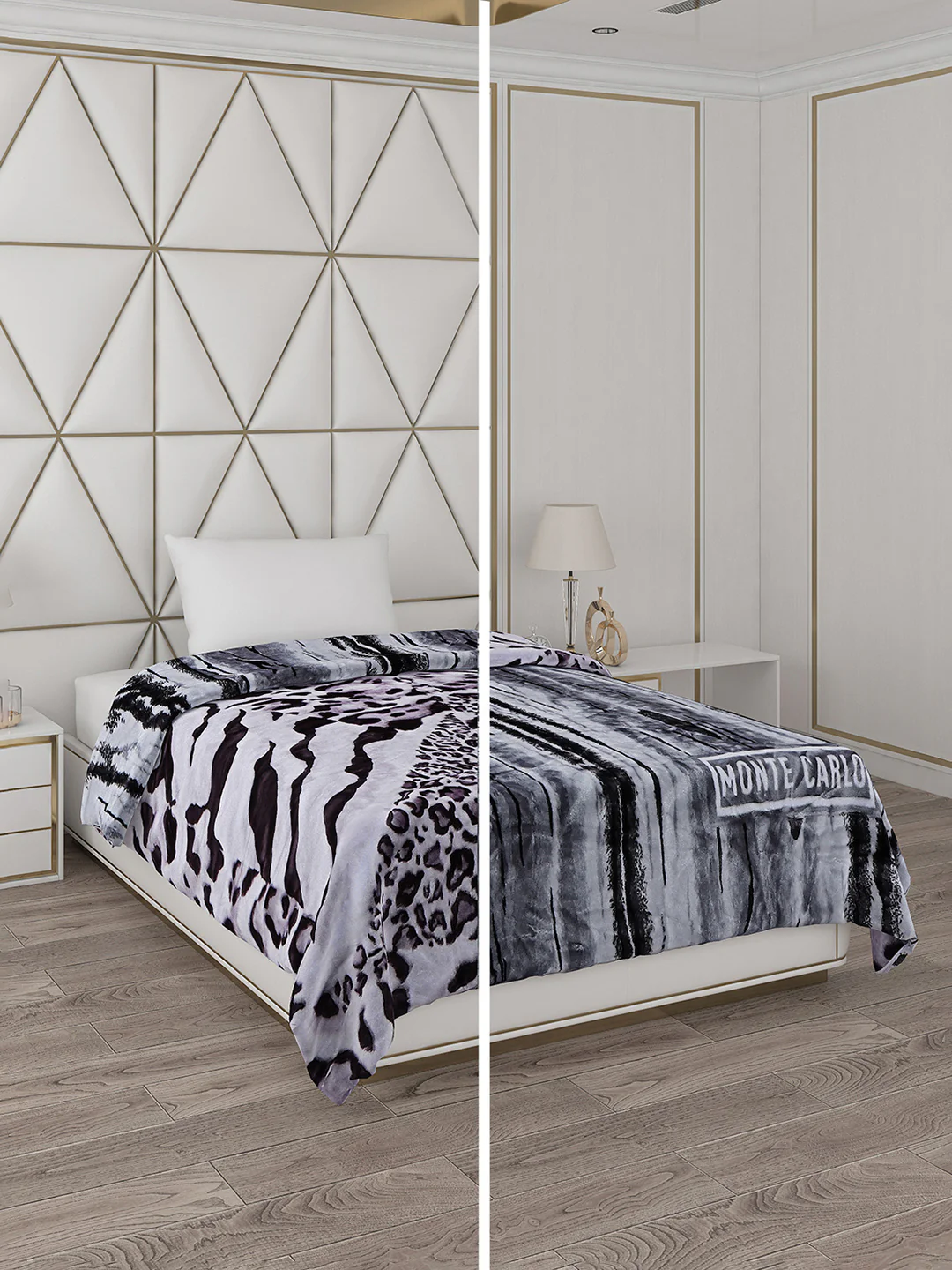 Printed Single Bed Blanket for Mild Winter -2 Ply - Image 2