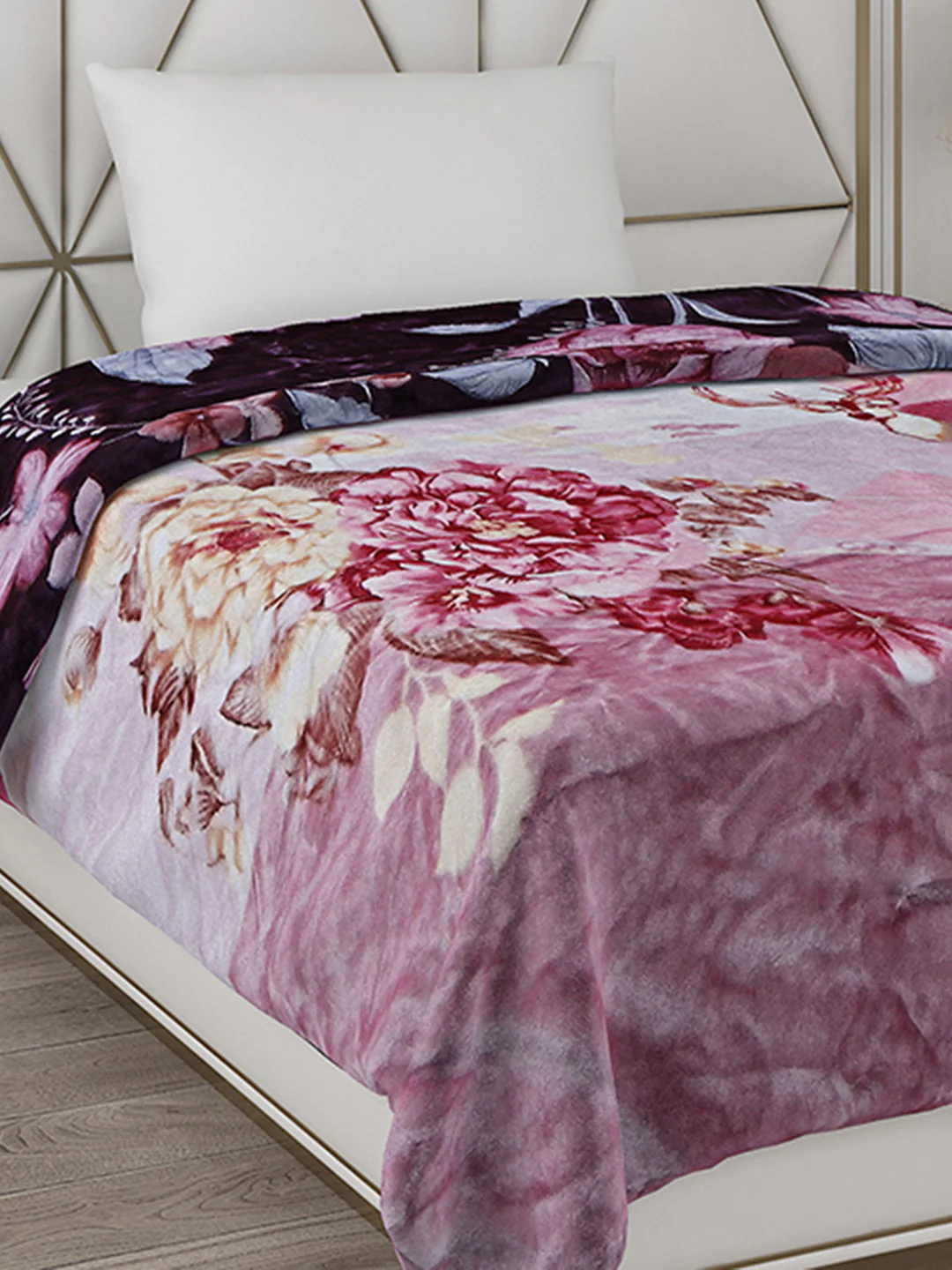 Printed Single Bed Blanket for Mild Winter -2 Ply - Image 6
