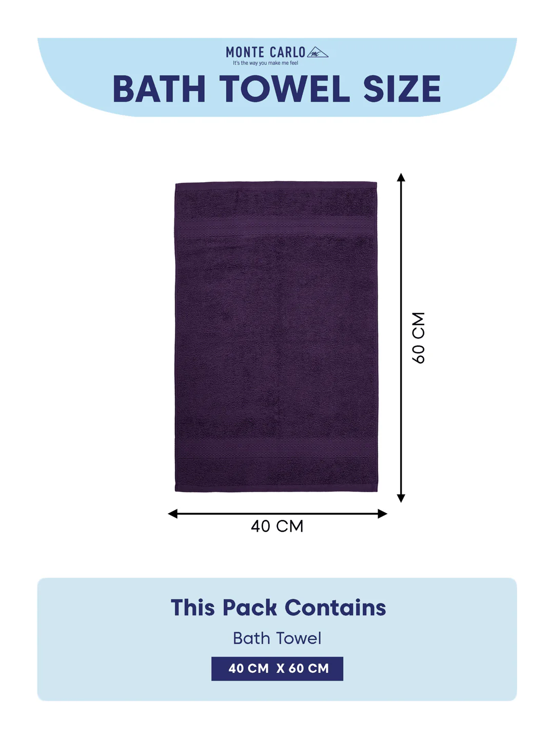 Purple 100% Cotton Solid 380 GSM Bath Towel Jazz 4 Pc Set Gifting Box Pack - Image 11