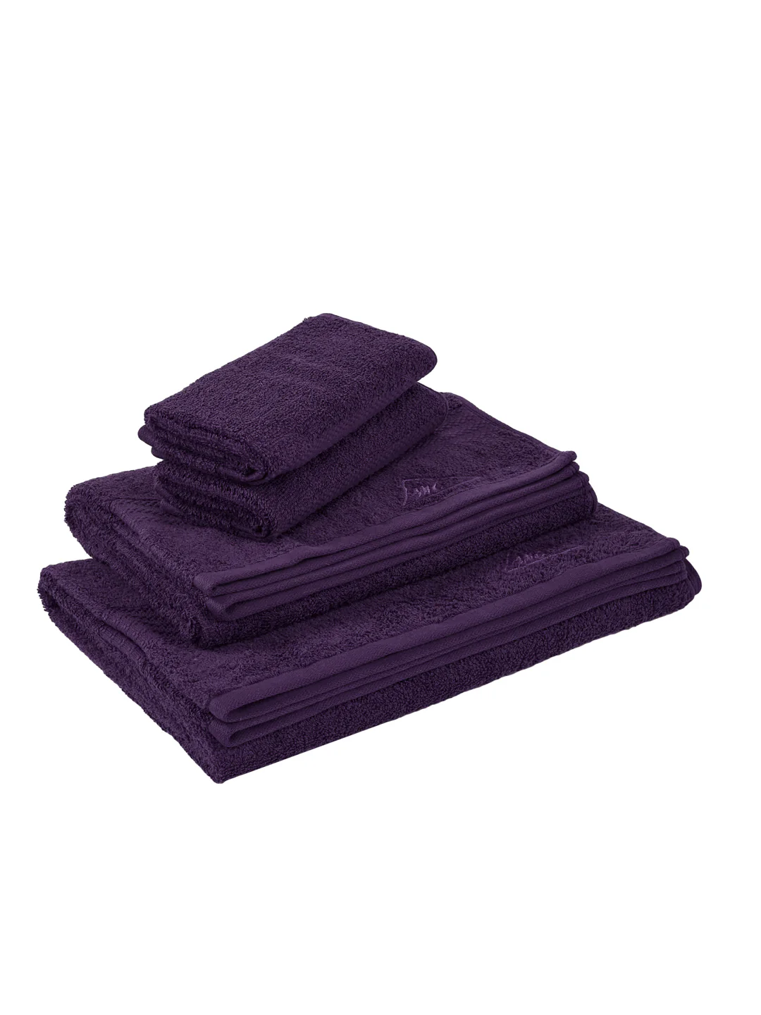 Purple 100% Cotton Solid 380 GSM Bath Towel Jazz 4 Pc Set Gifting Box Pack - Image 4