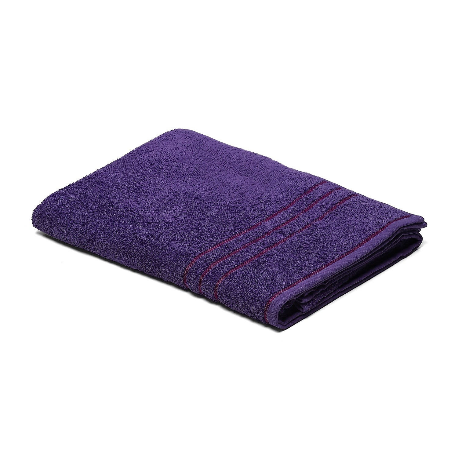 Purple Cotton 350 GSM Bath Towel - Image 2