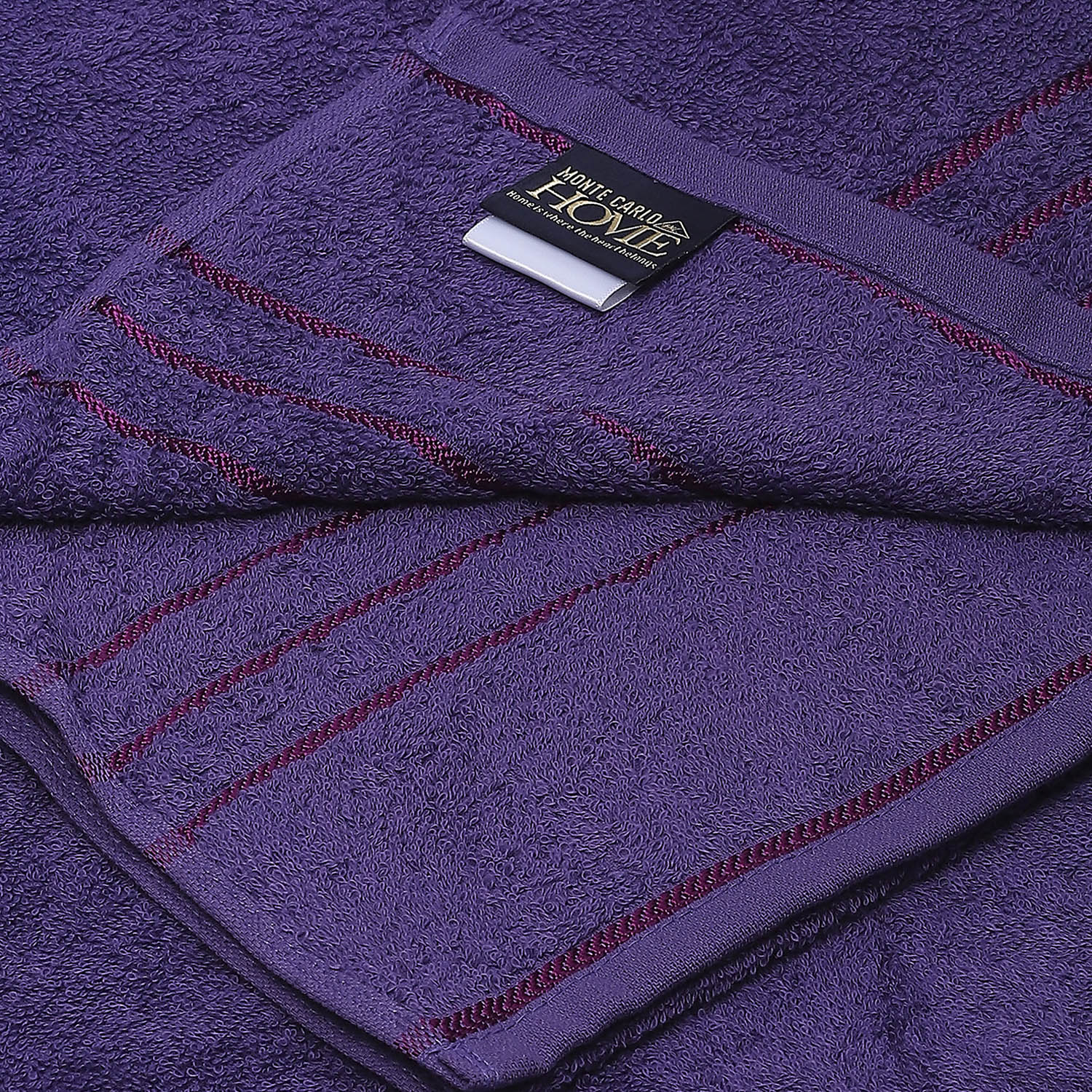 Purple Cotton 350 GSM Bath Towel - Image 4