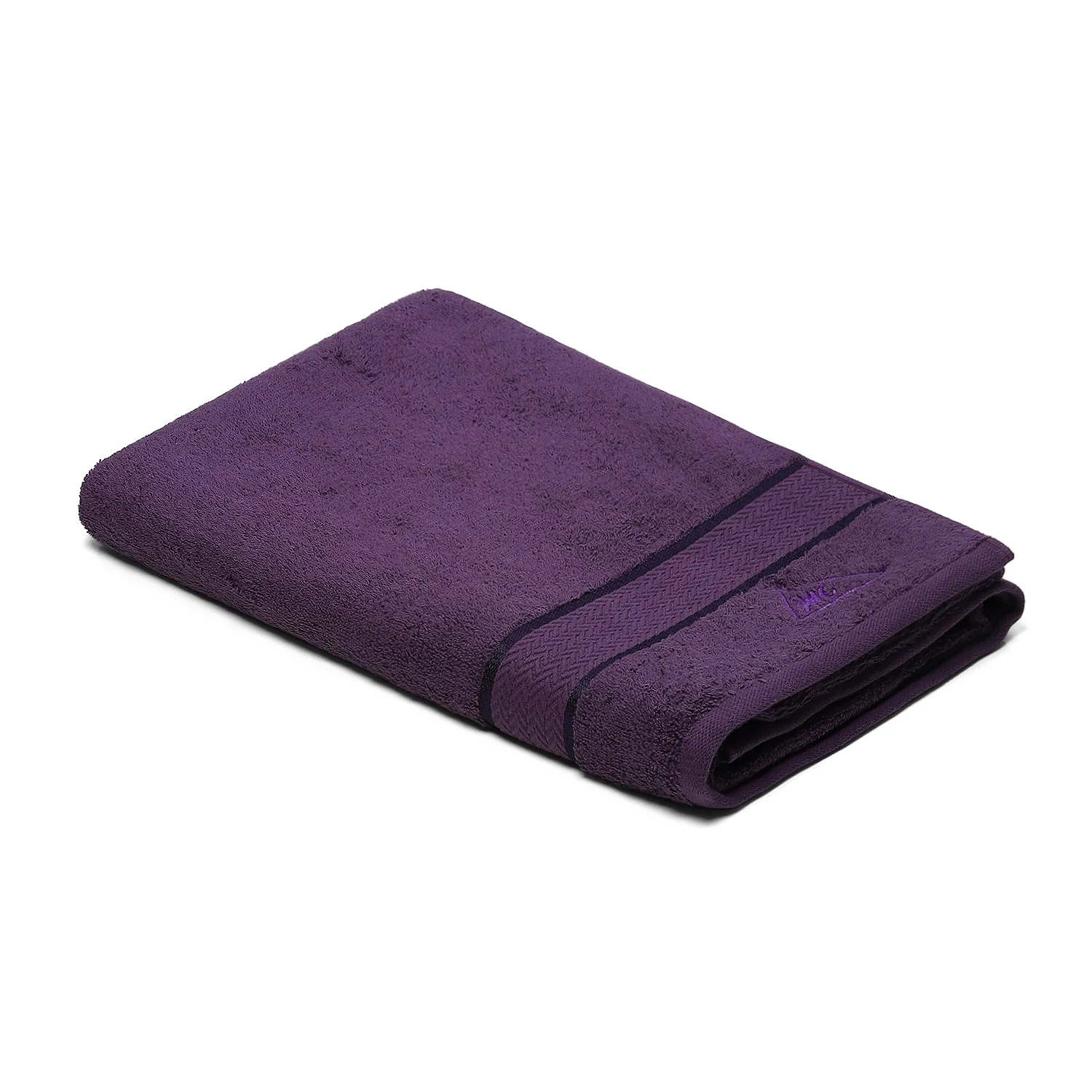 Purple Cotton 450 GSM Bath Towel - Image 2