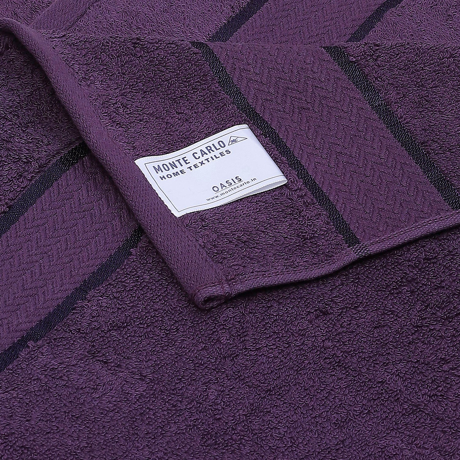 Purple Cotton 450 GSM Bath Towel - Image 4