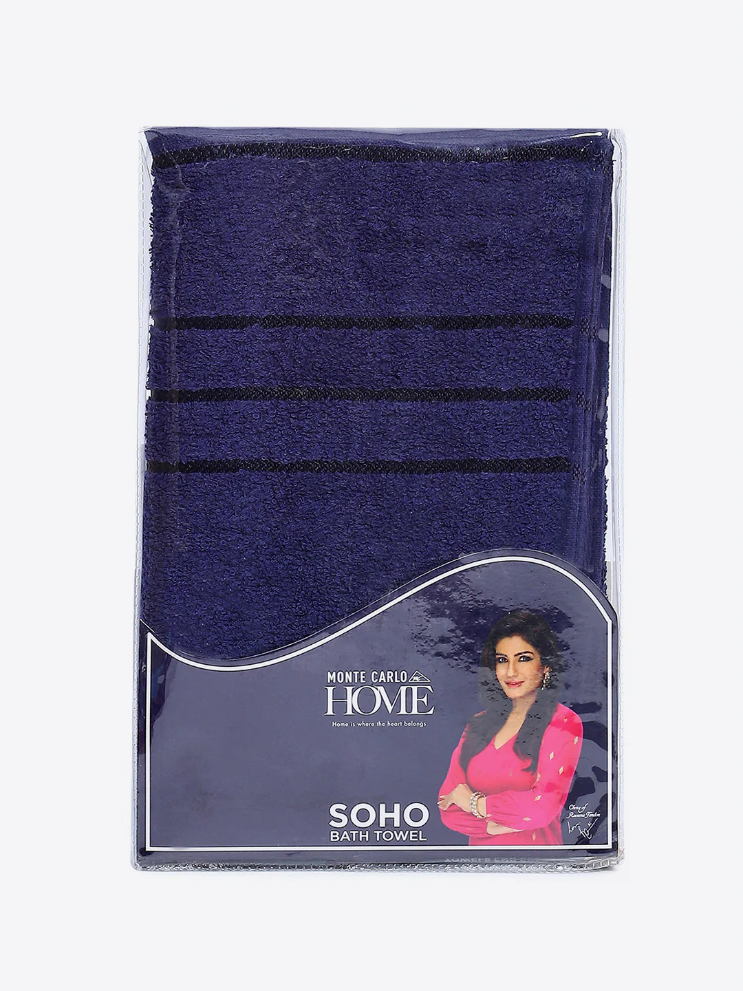 Purple Cotton Solid 350 GSM Bath Towel (Soho) - Image 5