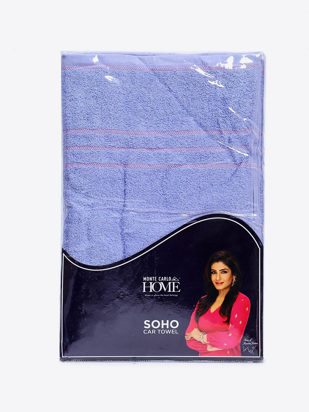 Purple Cotton Solid 350 GSM Car Towel (Soho) - Image 5