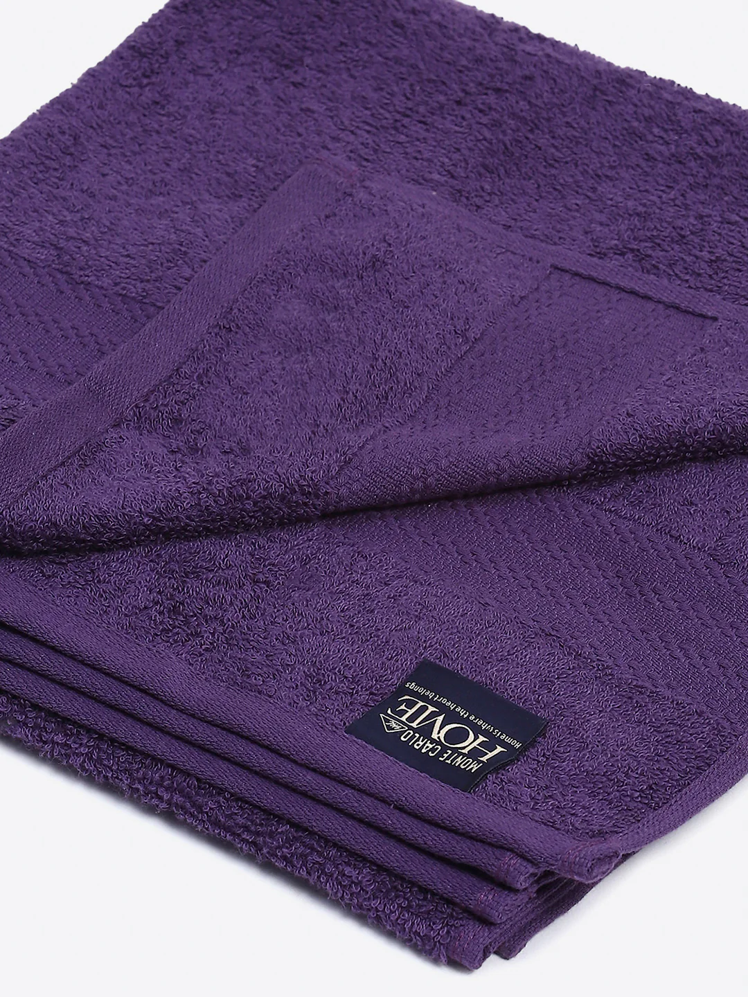 Purple Cotton Solid 400 GSM Bath Towel (Jazz) - Image 3