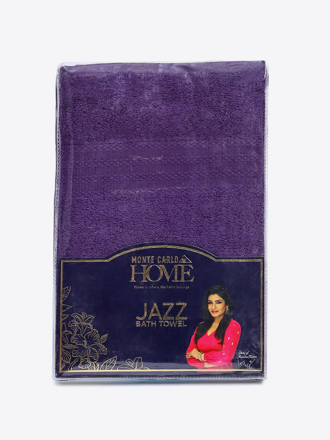 Purple Cotton Solid 400 GSM Bath Towel (Jazz) - Image 5