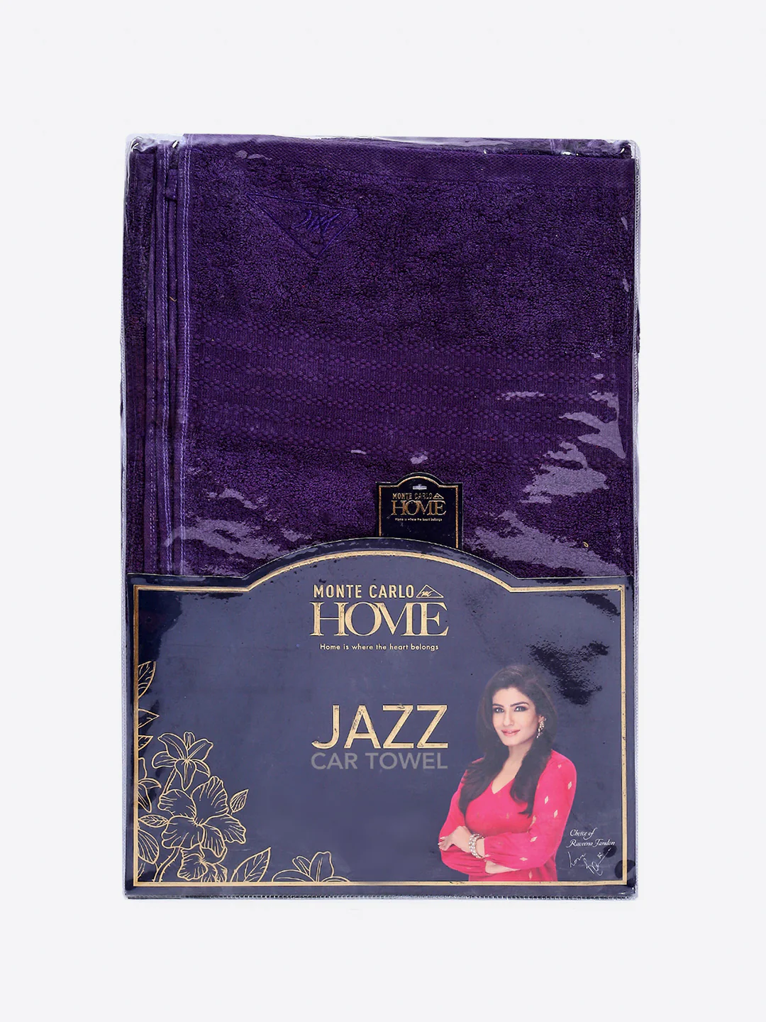 Purple Cotton Solid 400 GSM Car Towel (Jazz) - Image 5