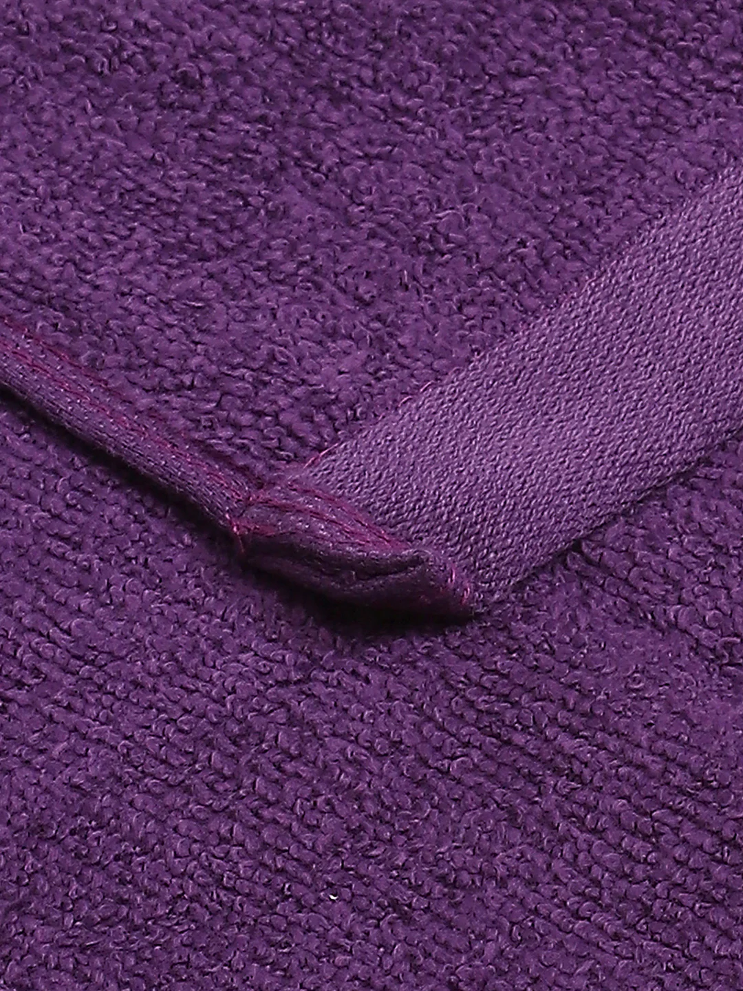 Purple Cotton Solid 600 GSM Face Towel (Pack of 4) - Image 4