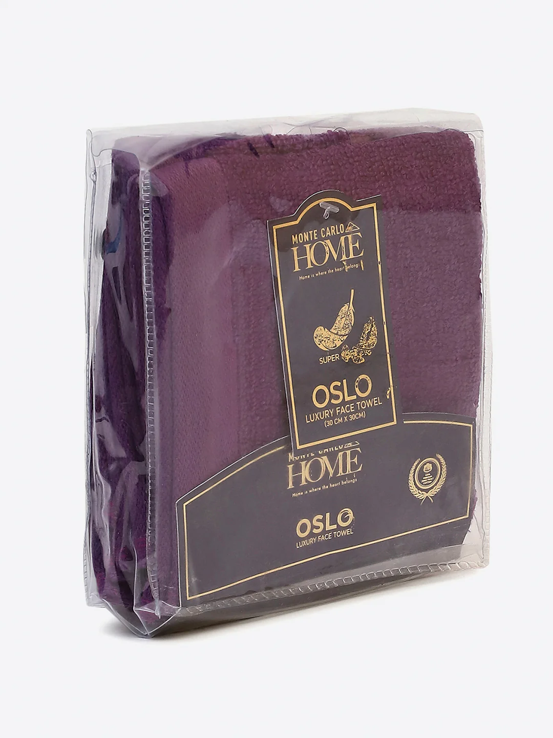 Purple Cotton Solid 600 GSM Face Towel (Pack of 4) - Image 5