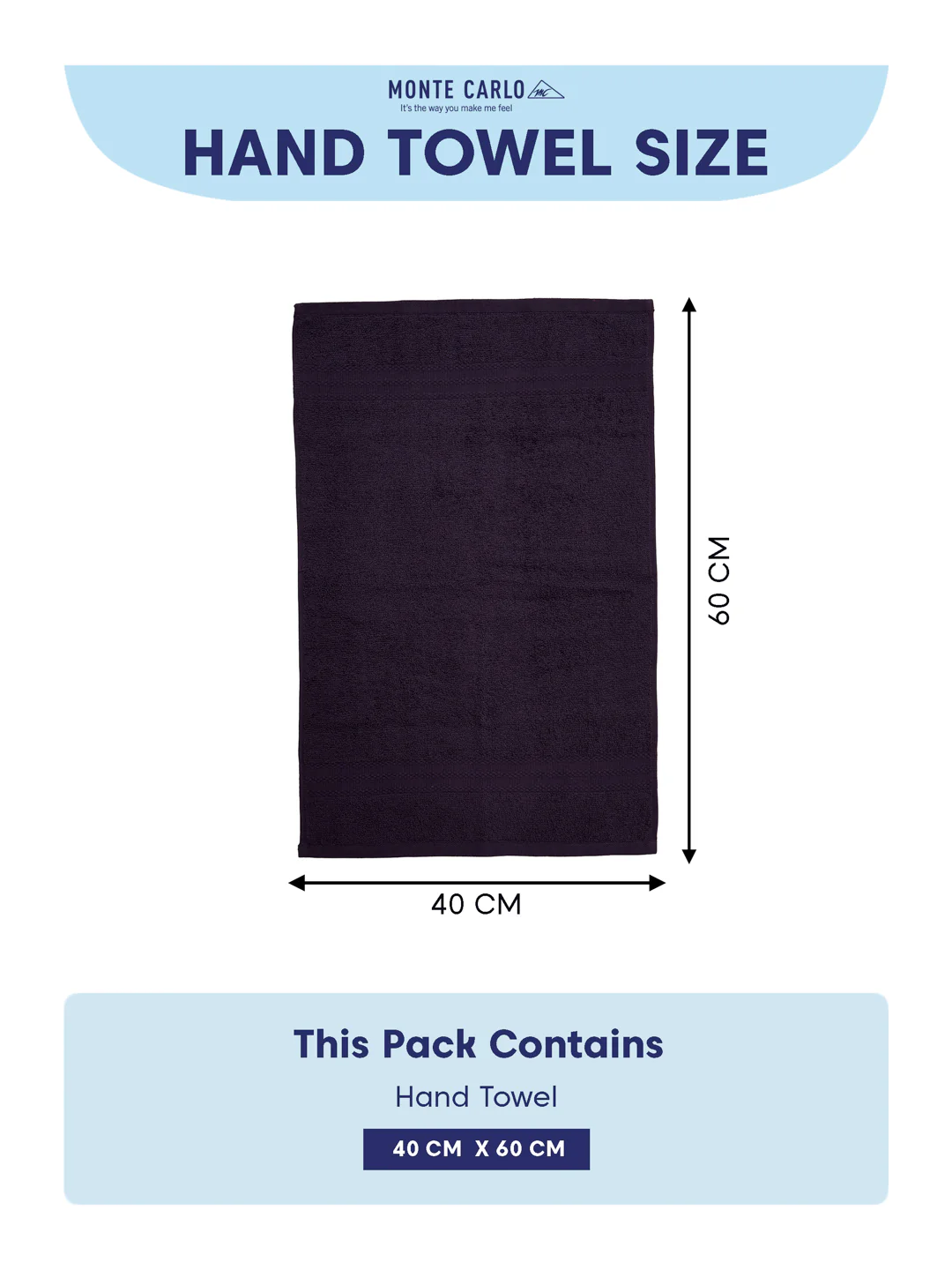 Purple Pure Cotton Solid 380 GSM Hand Towel 2 Pc Set (Jazz Collection) - Image 10