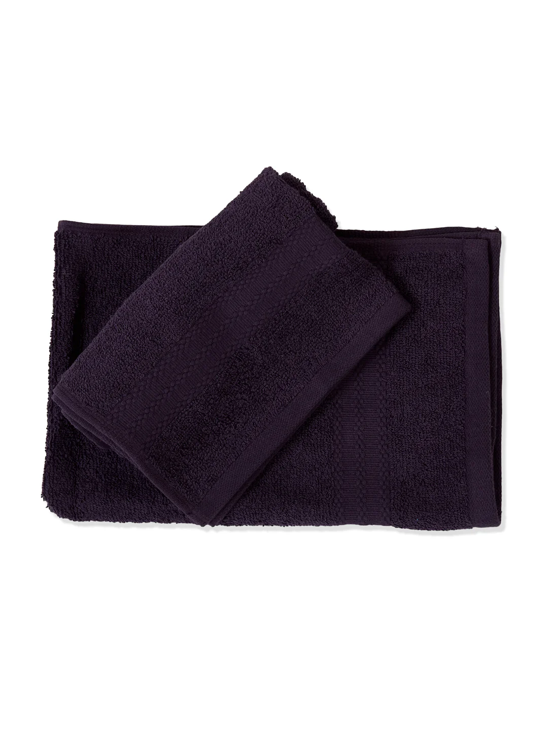 Purple Pure Cotton Solid 380 GSM Hand Towel 2 Pc Set (Jazz Collection) - Image 5