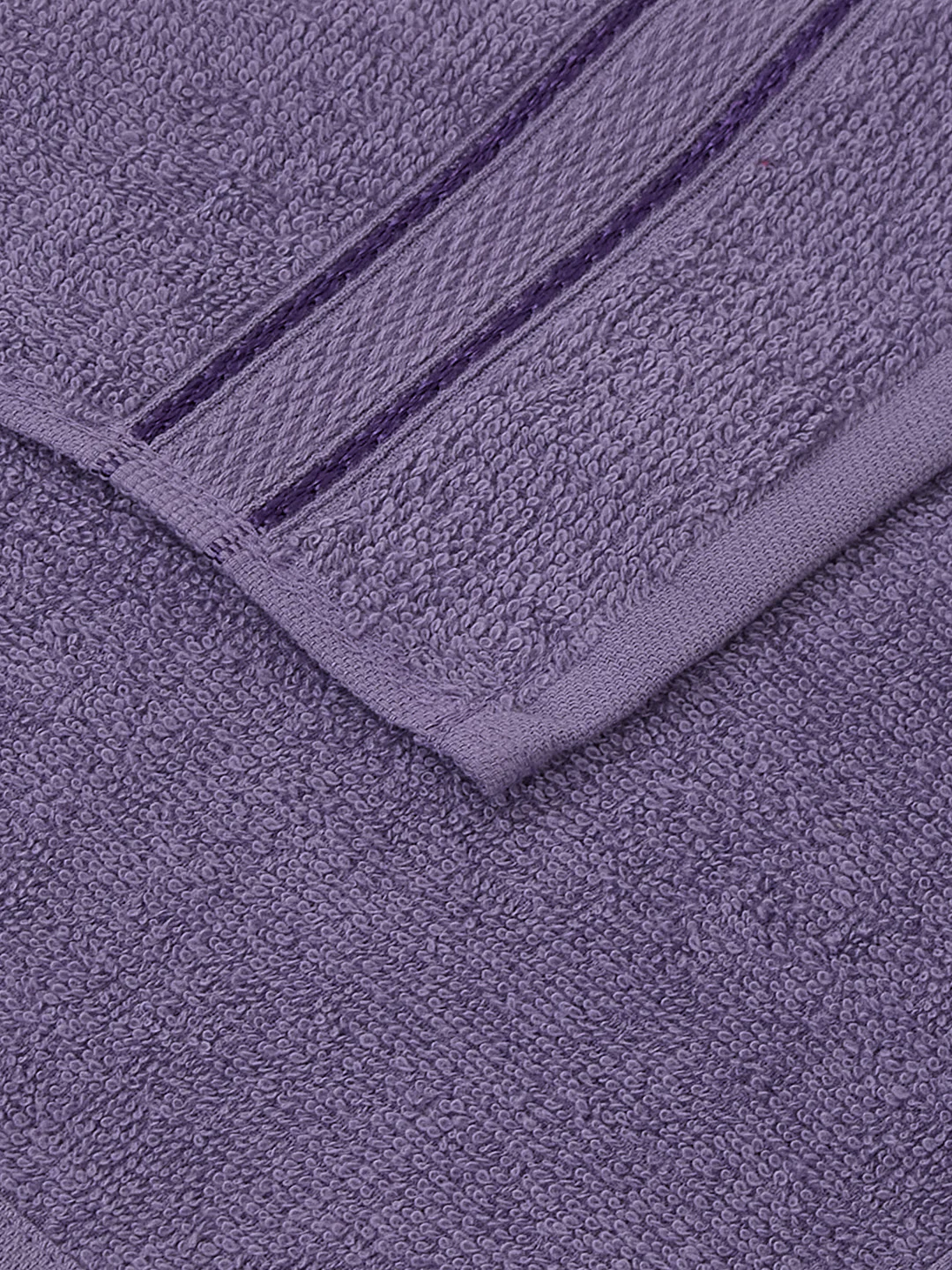 Purple Pure Cotton Solid 400 GSM Face Towel 4 Pc Set (Jasper Collection) - Image 6