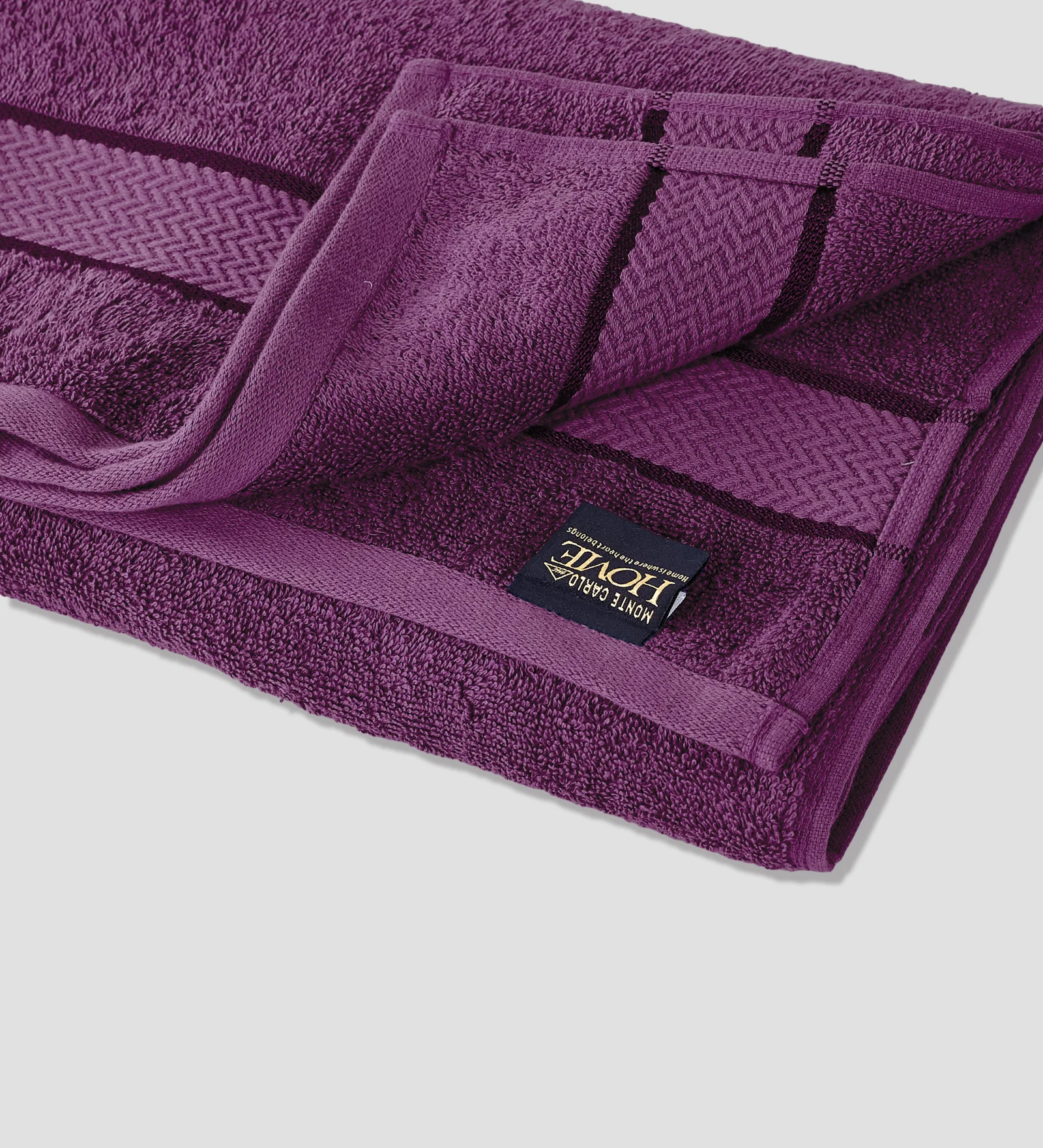 Purple Pure Cotton Solid 450 GSM Bath Towel 1 Piece (Oasis Collection) - Image 5