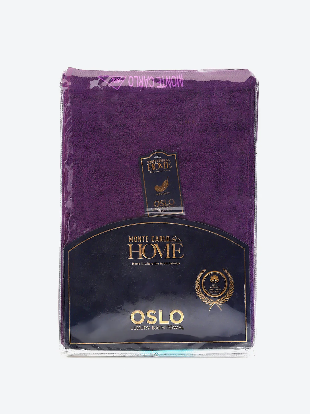 Purple Solid Pure Cotton 350 GSM Bath Towel (Oslo) - Image 5