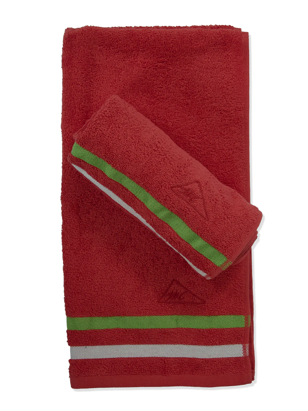 Red 100% Cotton Solid 400 GSM Gym Towel Active Dry 2 Pc Set Gift Box Pack with Free Bottle - Image 4