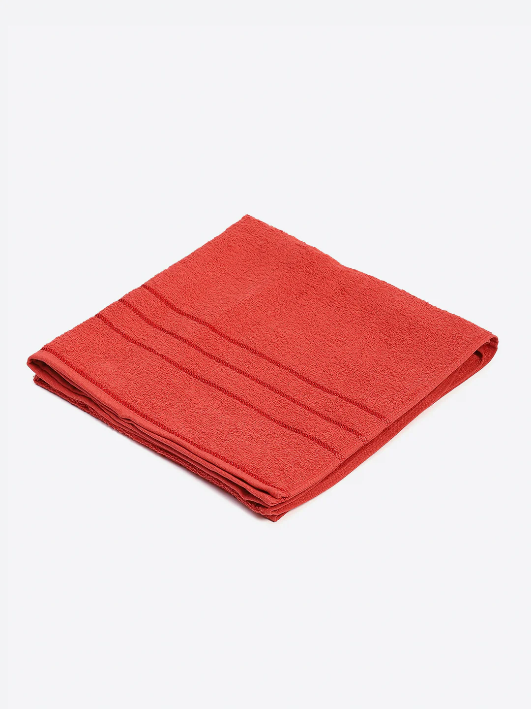 Red Cotton Solid 350 GSM Bath Towel (Soho) - Image 2