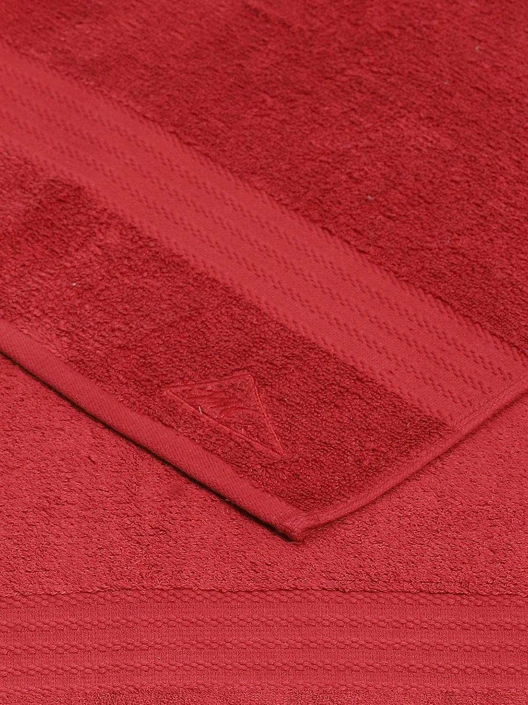 Red Cotton Solid 400 GSM Bath Towel (Jazz) - Image 4