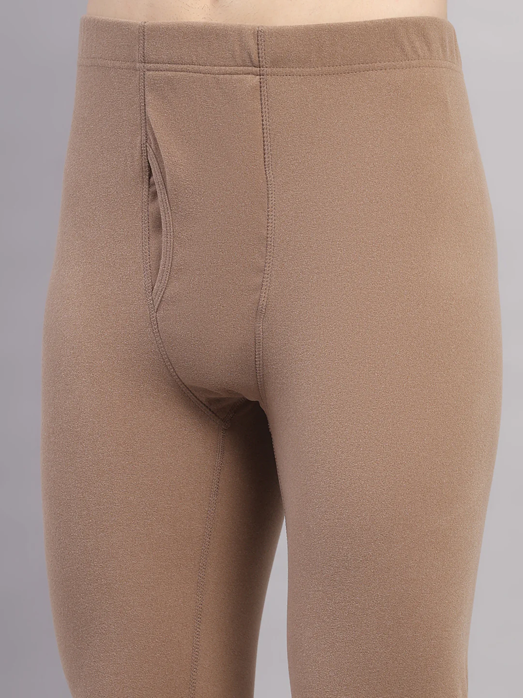 Rock.it Men Beige Solid Regular Fit Thermal Lower - Image 6