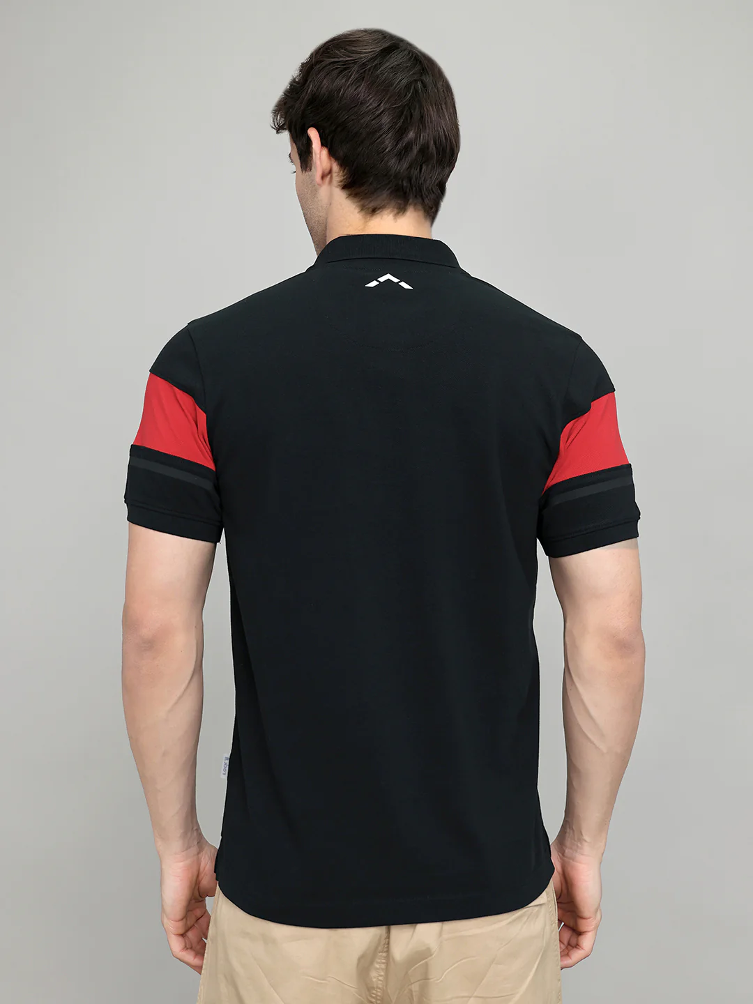 Rock.it Men Black Colourblocked Collar Half Sleeve T-Shirt - Image 4
