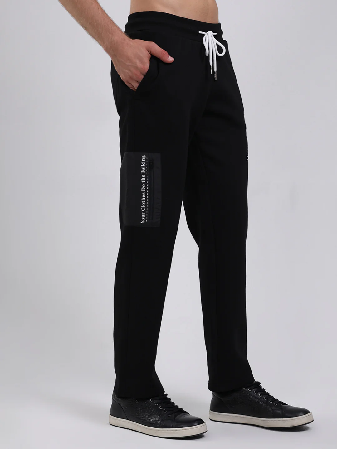 Rock.it Men Black Printed Round Neck Full Sleeve Winter Tracksuit - Image 7