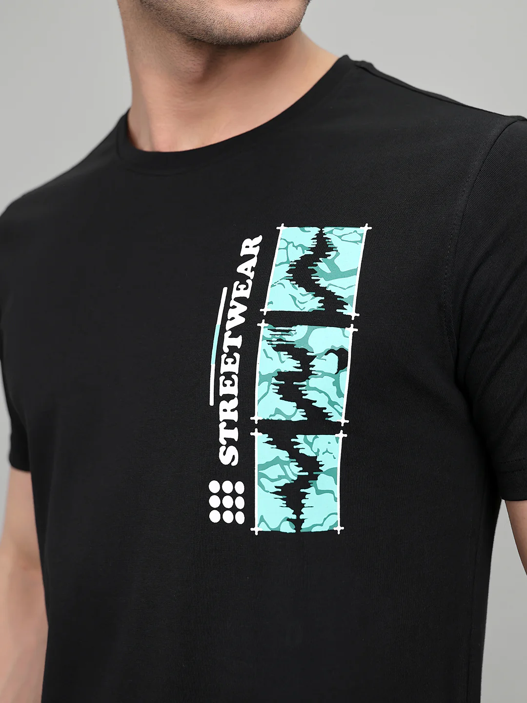 Rock.it Men Black Printed Round Neck Half Sleeve T-Shirt - Image 5