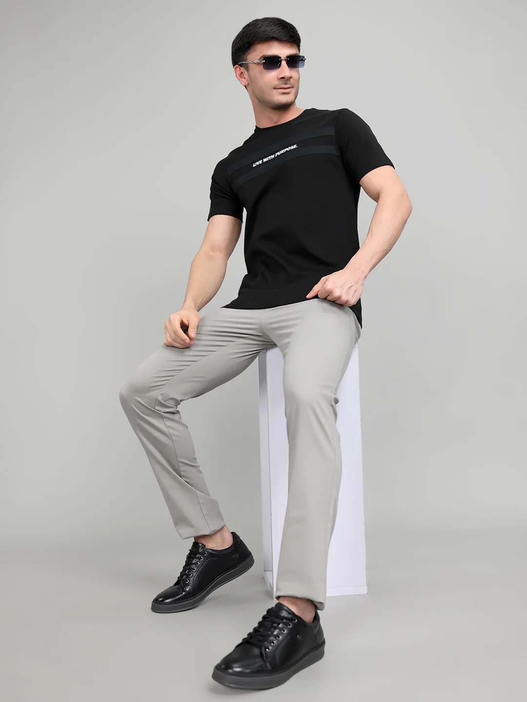 Rock.it Men Black Printed Round Neck Half Sleeve T-Shirt - Image 6