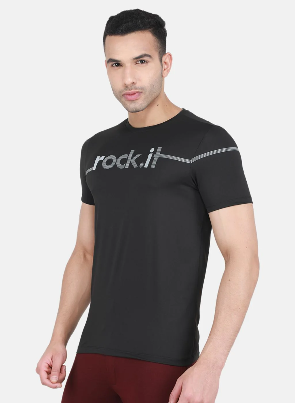 Rock.it Men Black Printed T-Shirt - Image 2