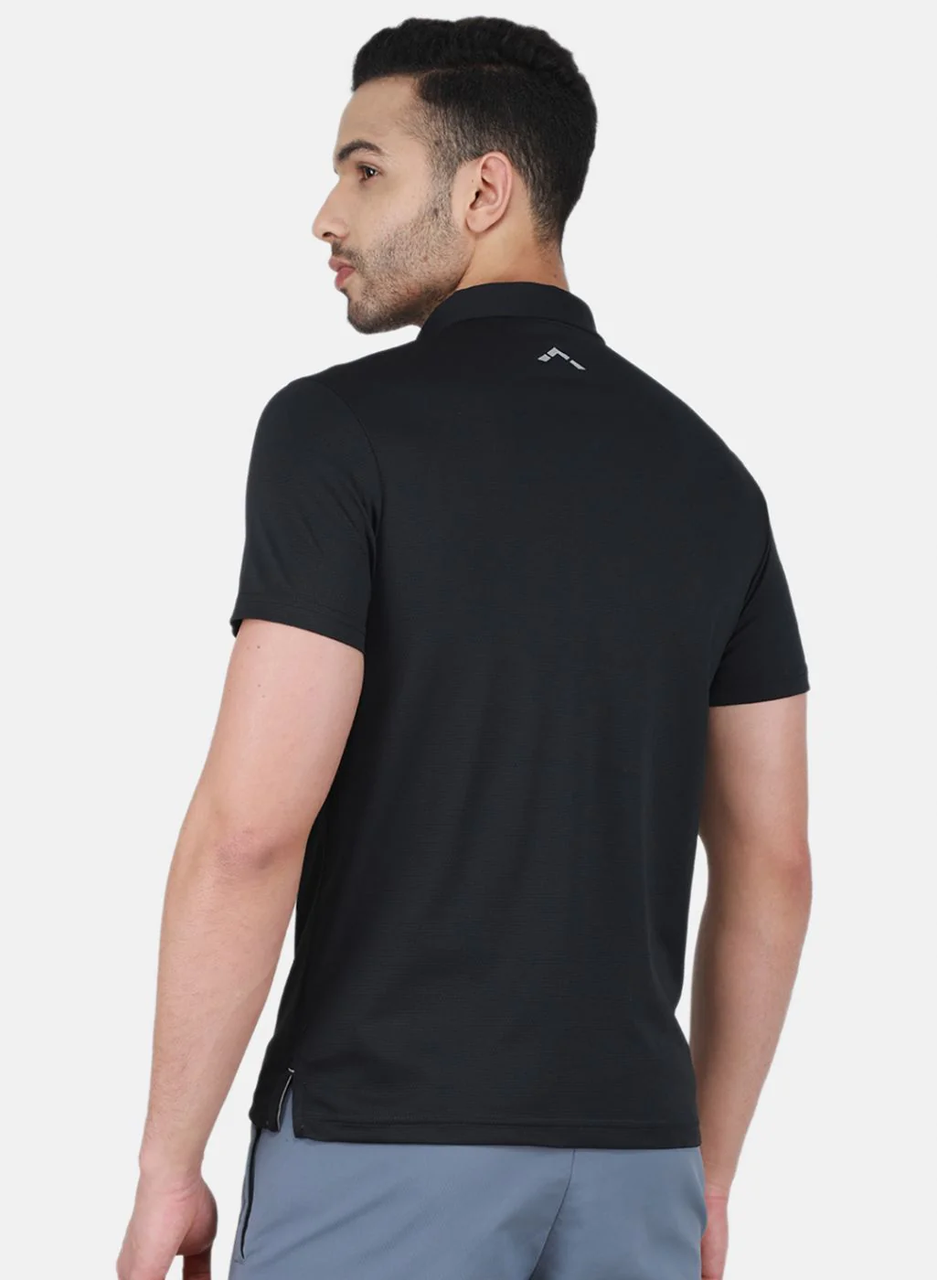 Rock.it Men Black Self Design T-Shirt - Image 3