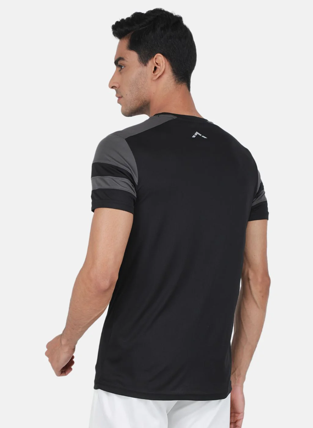 Rock.it Men Black Self Design T-Shirt - Image 3