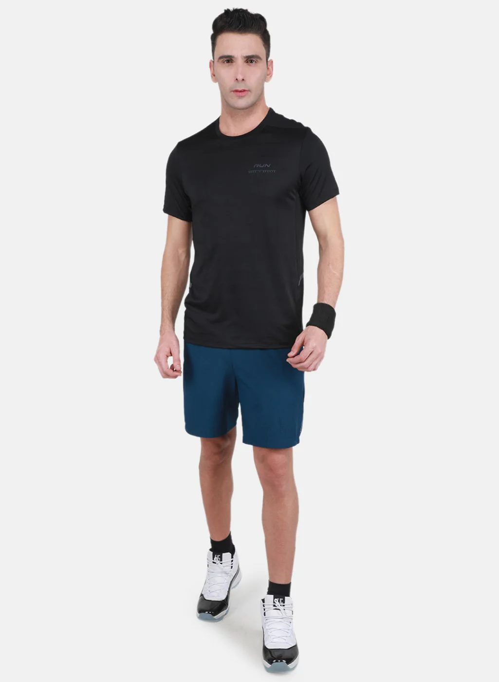 Rock.it Men Black Self Design T-Shirt - Image 4
