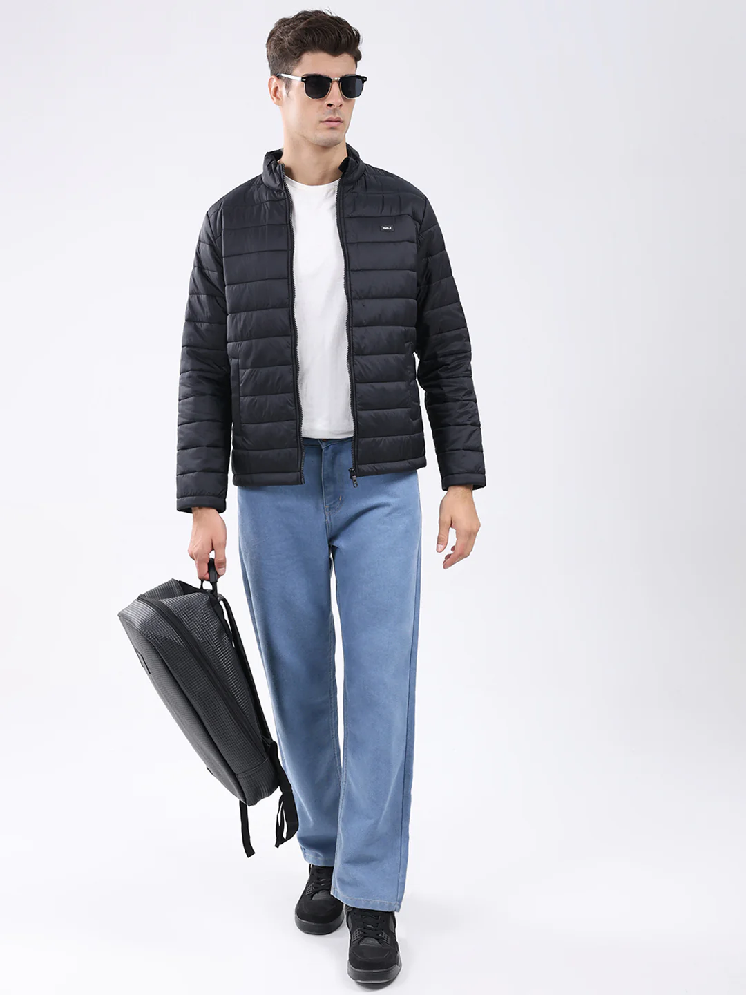 Rock.it Men Black Solid Collar Full Sleeve Jacket - Image 2