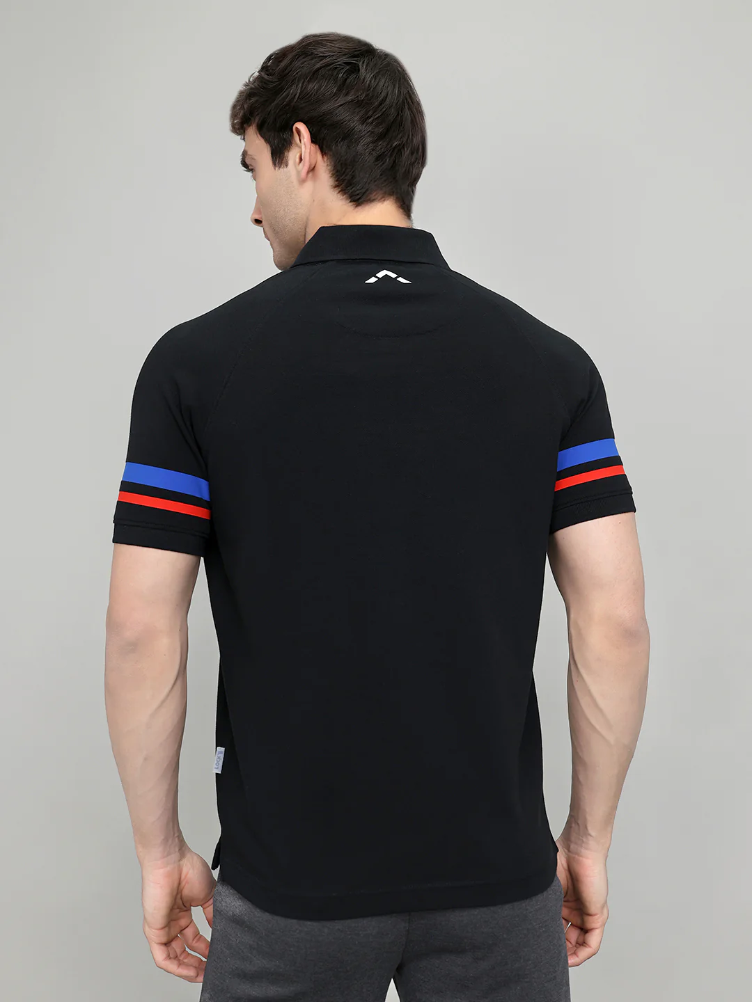 Rock.it Men Black Solid Collar Half Sleeve T-Shirt - Image 4