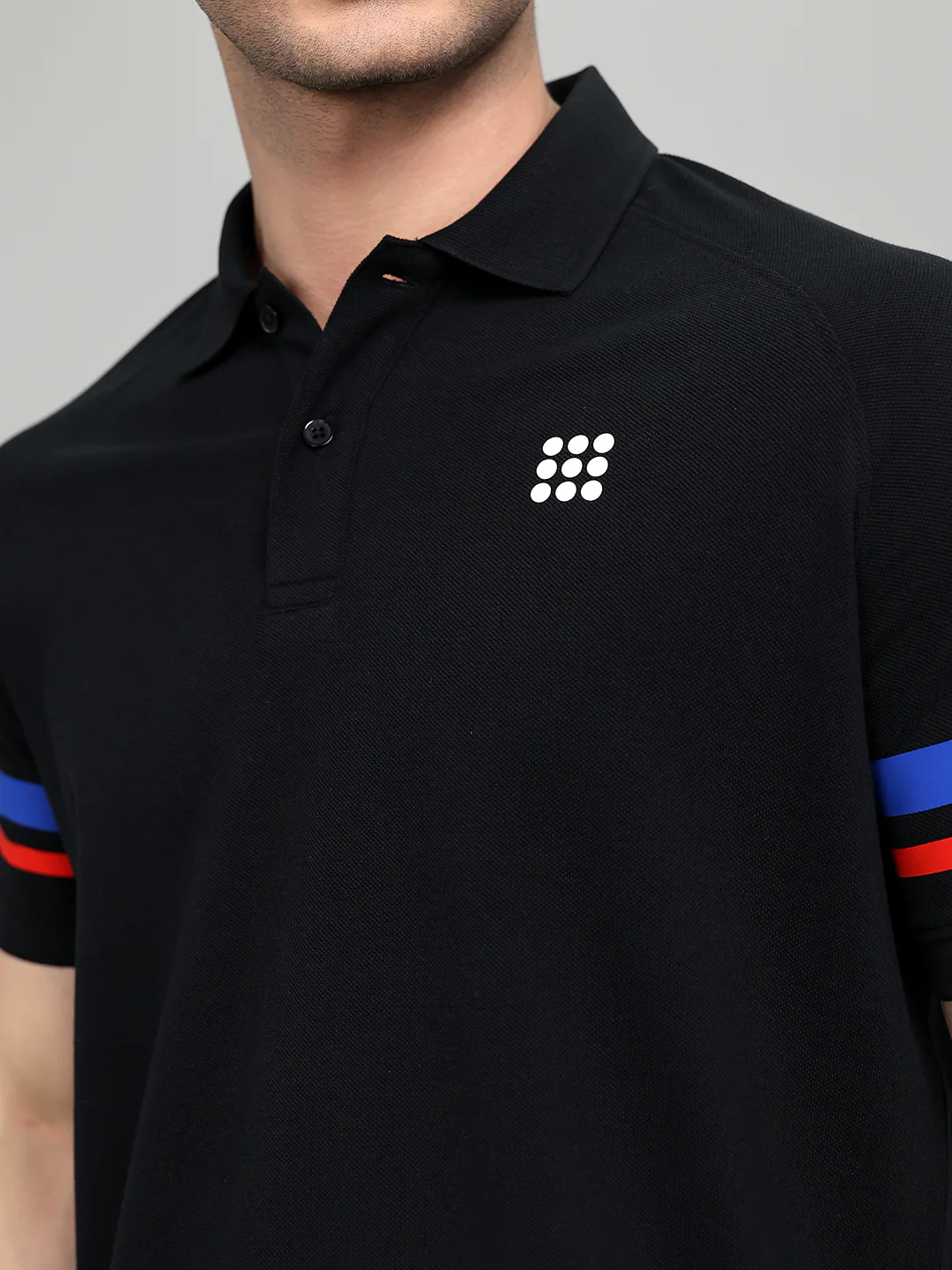 Rock.it Men Black Solid Collar Half Sleeve T-Shirt - Image 5